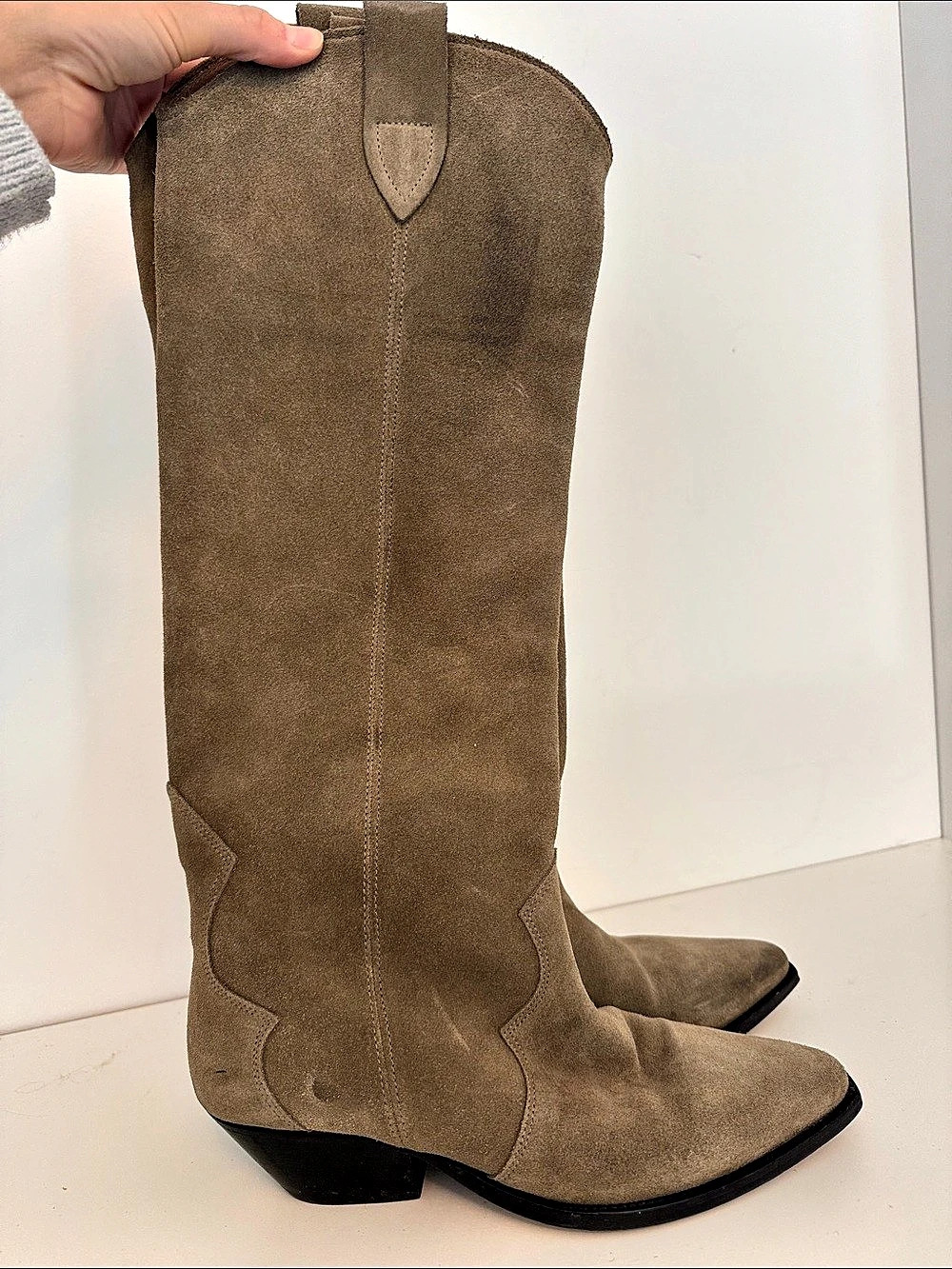 Isabel Marant Suede Heeled Boots in Brown EU 38